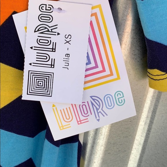 NWT Lularoe Julia Print Dress XS - Picture 6 of 7